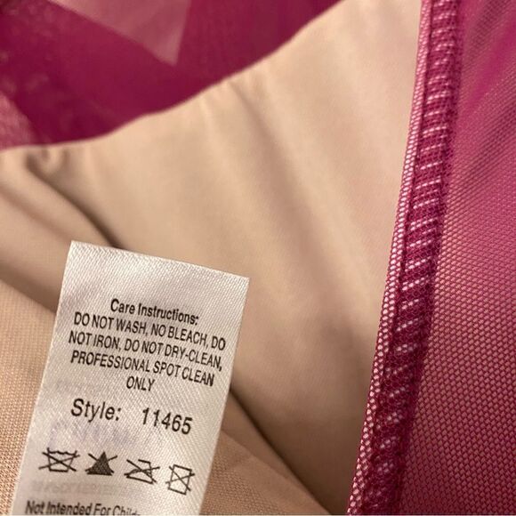 WEISSMAN Dance Costume hot pink sequin long sleeve dress Happier 11465 adult MA - Picture 7 of 10